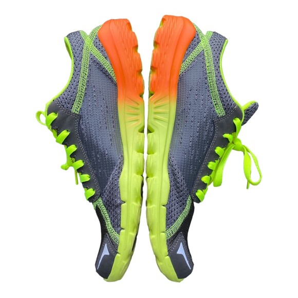 Skechers GOrun2 Men's US 10 Grey neon green orange running minimalist shoes - Picture 5 of 9
